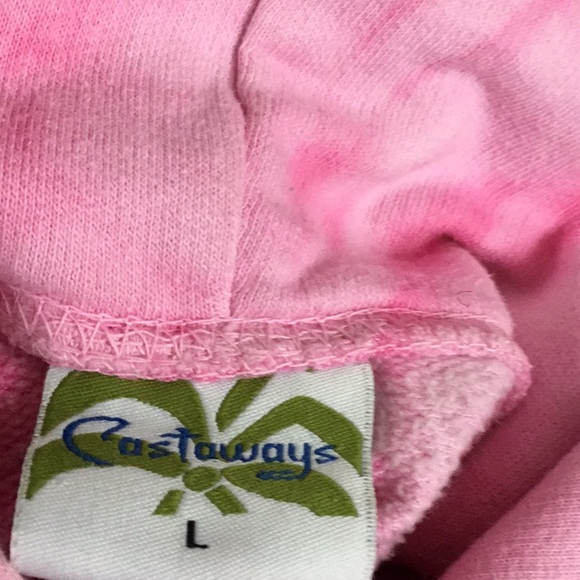 Castaway Pink Hoodie Sweatshirt Tie Dye Size Large $ 40 - Picture 8 of 9